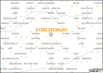 map of Wysocze Chojny