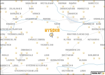 map of Wysoka