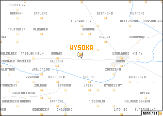 map of Wysoka