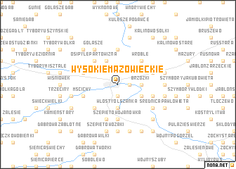 map of Wysokie Mazowieckie