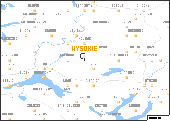 map of Wysokie