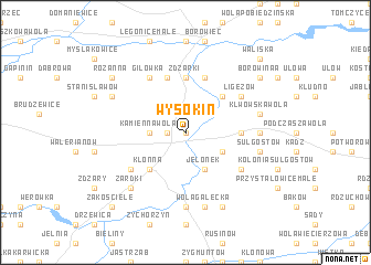 map of Wysokin