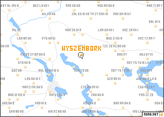 map of Wyszembork