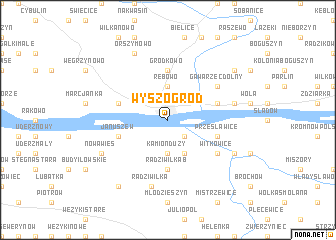 map of Wyszogród