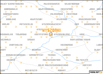 map of Wyszonki