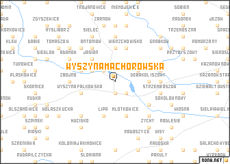 map of Wyszyna Machorowska