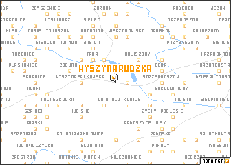 map of Wyszyna Rudzka