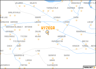 map of Wyżega
