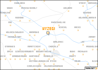 map of Wyżegi