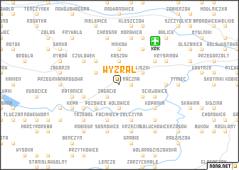 map of Wyźrał