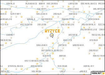 map of Wyżyce