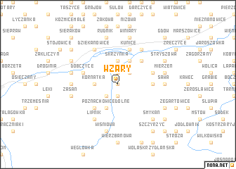 map of Wzary