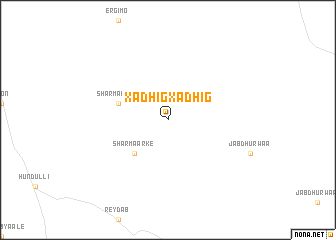 map of Xadhig Xadhig
