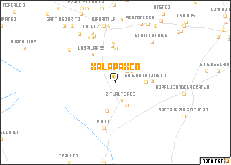 map of Xalapaxco