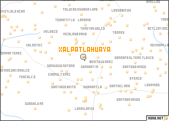 map of Xalpatlahuaya