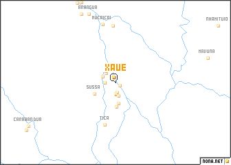 map of Xaué