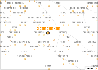 map of Xcanchakán