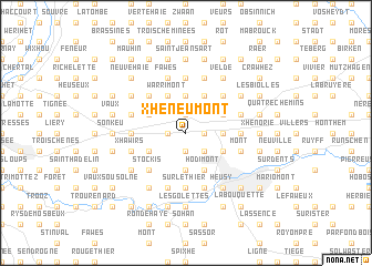 map of Xhéneumont