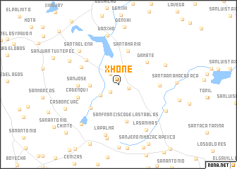 map of Xhoné