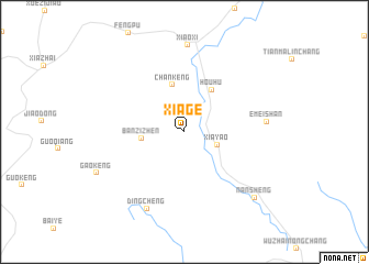 map of Xiage