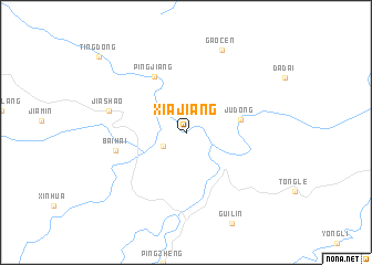 map of Xiajiang