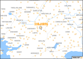 map of Xiajiang
