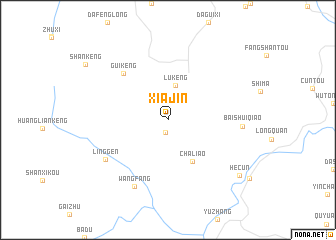 map of Xiajin