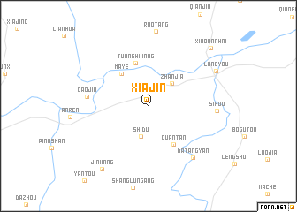 map of Xiajin