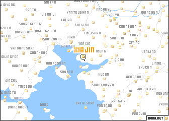 map of Xiajin