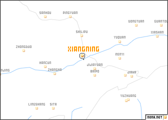 map of Xiangning