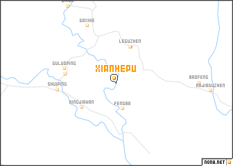 map of Xianhepu