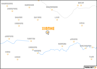 map of Xianhe