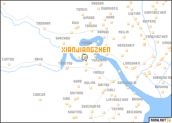 map of Xianjiangzhen