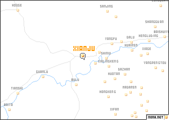 map of Xianju