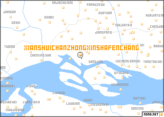 map of Xianshuichanzhongxinshafenchang