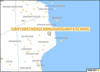 map of Xianyuanzhongchanghuanghaifenchang