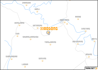 map of Xiaodong