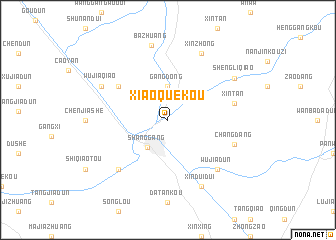 map of Xiaoquekou