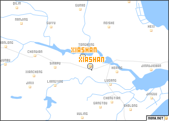 map of Xiashan