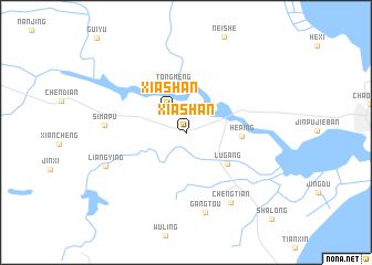 map of Xiashan