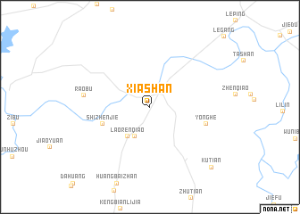 map of Xiashan