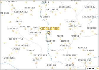 map of Xicalango