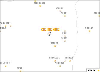 map of Xicinchac