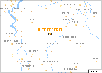 map of Xicoténcatl