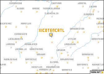 map of Xicoténcatl