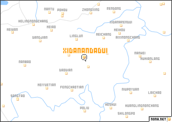 map of Xidanandadui