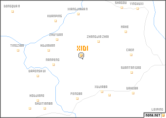 map of Xidi