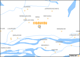 map of Xidoukou