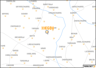 map of Xiegou