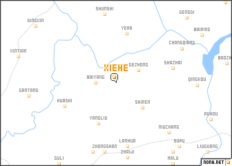 map of Xiehe